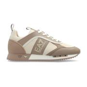 Sportschoenen met logo Emporio Armani EA7 , Beige , Dames