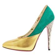 Pre-owned Leather heels Gucci Vintage , Yellow , Dames