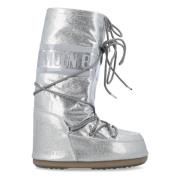 Zilver Glitter High-Top Schoenen Moon Boot , Gray , Dames