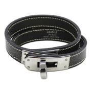 Pre-owned Leather bracelets Hermès Vintage , Black , Dames