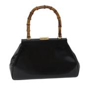 Pre-owned Leather handbags Gucci Vintage , Black , Dames