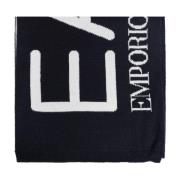 Sjaal met logo Emporio Armani EA7 , Black , Unisex