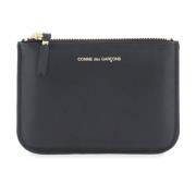 Leren Mini Pouch met Logoprint Comme des Garçons , Black , Heren