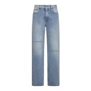 Blauwe Denim Jeans met Asymmetrische Snitten MM6 Maison Margiela , Blu...