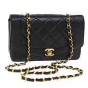 Pre-owned Leather chanel-bags Chanel Vintage , Black , Dames