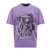 Vintage Katoenen T-shirt met Print Represent , Purple , Heren