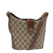 Pre-owned Leather gucci-bags Gucci Vintage , Beige , Dames