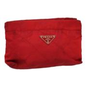 Pre-owned Nylon pouches Prada Vintage , Red , Dames