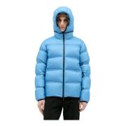 Ripstop Donsjack met Afneembare Capuchon Moncler , Blue , Heren