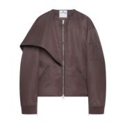 Bruine Oversized Strik Detail Jas Courrèges , Brown , Dames