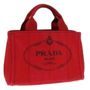 Pre-owned Canvas handbags Prada Vintage , Red , Dames