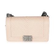 Pre-owned Leather chanel-bags Chanel Vintage , Beige , Dames