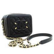 Pre-owned Leather chanel-bags Chanel Vintage , Black , Dames