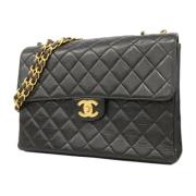 Pre-owned Leather chanel-bags Chanel Vintage , Black , Dames