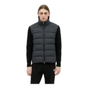 Gewatteerde Hoodie met Rits Moncler , Black , Heren