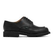 Zwarte Leren Veterschoenen Paraboot , Black , Heren