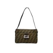 Pre-owned Leather fendi-bags Fendi Vintage , Gray , Dames