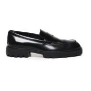 Zwarte Patentleren Platte Schoenen Hogan , Black , Heren