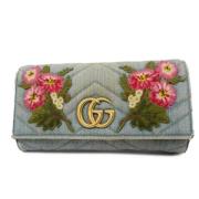 Pre-owned Denim wallets Gucci Vintage , Blue , Dames