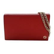 Pre-owned Leather wallets Gucci Vintage , Red , Dames