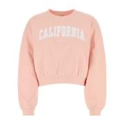 Zachte Roze Katoenen Sweatshirt Sporty & Rich , Pink , Dames