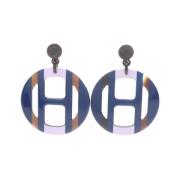 Pre-owned Fabric earrings Hermès Vintage , Multicolor , Dames