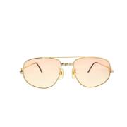 Pre-owned Metal sunglasses Cartier Vintage , Yellow , Heren