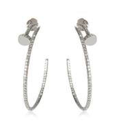 Pre-owned White Gold earrings Cartier Vintage , Gray , Dames