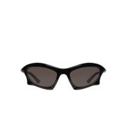 Bat rechthoek zonnebril Balenciaga , Black , Dames