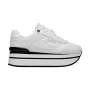 Witte Sneakers met Plateauhak Guess , White , Dames