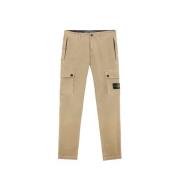 Slim Fit Cargo Broek van Stretchkatoen Stone Island , Beige , Heren