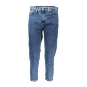 Blauwe Geborduurde Katoenen Slim Fit Jeans Tommy Hilfiger , Blue , Dam...