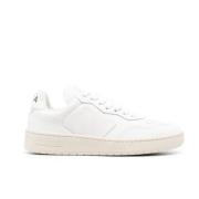 Witte Leren Sneakers met Tonaal Logo Veja , White , Dames