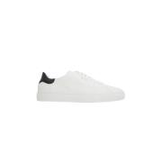 Witte lage leren sneakers met zwarte hiel Axel Arigato , White , Heren