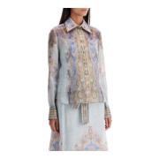 Paisley Print Overhemd met Organza Zimmermann , Multicolor , Dames