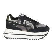 Metallic Suede Deva Sneakers W6Yz , Black , Dames