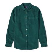 Groene Corduroy Shirt met Urea Knopen Portuguese Flannel , Green , Her...