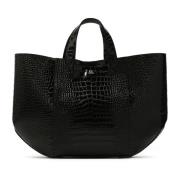 Grote leren tas Kazar Studio , Black , Dames