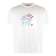 Maxi Print Katoenen T-shirt Our Legacy , White , Heren