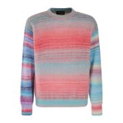 Mohair Wol Trui Roberto Collina , Multicolor , Heren