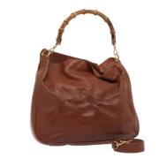 Pre-owned Leather gucci-bags Gucci Vintage , Brown , Dames