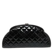 Pre-owned Leather clutches Chanel Vintage , Black , Dames