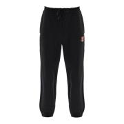 Logo Joggers in Geborsteld Katoen Jersey Hugo Boss , Black , Heren