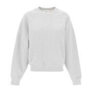 Katoenen Crewneck Sweatshirt met Logoprint Ami Paris , Gray , Heren