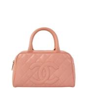 Pre-owned Leather chanel-bags Chanel Vintage , Pink , Dames