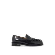 Mocassins van parelversierd leer Mach & Mach , Black , Dames