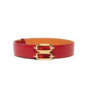 Pre-owned Leather belts Hermès Vintage , Red , Dames