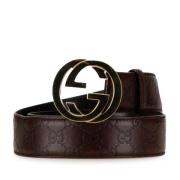 Pre-owned Leather belts Gucci Vintage , Brown , Dames