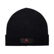 Blauwe Gebreide Wollen Beanie Muts Peuterey , Blue , Heren