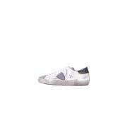 Witte Sneakers Logo Suède Rubberen Zool Philippe Model , White , Heren